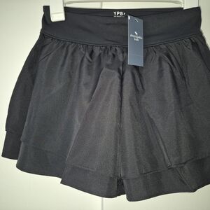 Abercrombie Kids Black Skorts with Ruffled Hem